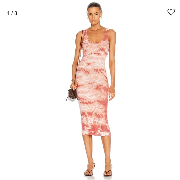 Enza Costa Silk Rib Tank Midi Dress 